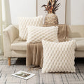 Housse de coussin Velours Bulles - Blanc