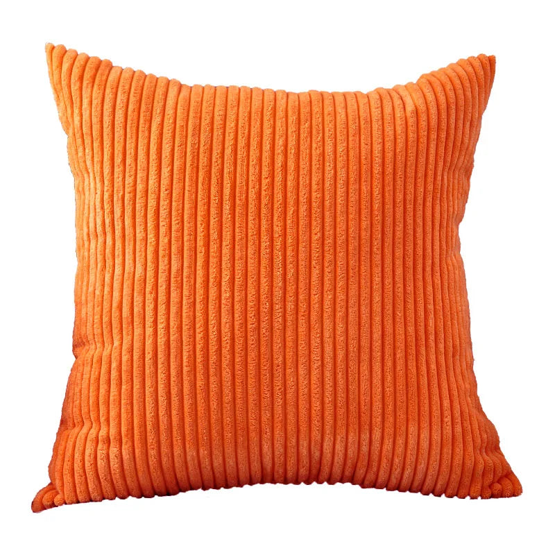 Housse de coussin Velours Côtelé Orange