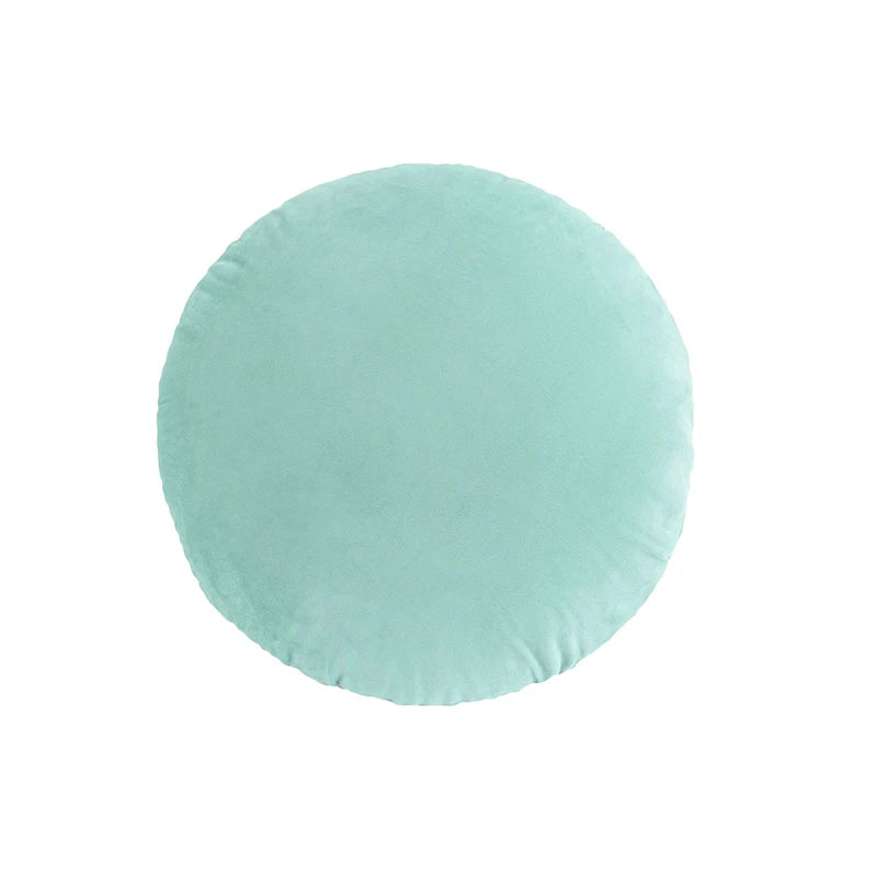 Housse de coussin Ronde Velours - Turquoise