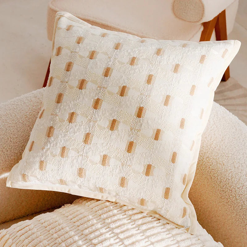 Housse de coussin Collection Beige & Caramel - Pointillés Caramel (45x45cm)