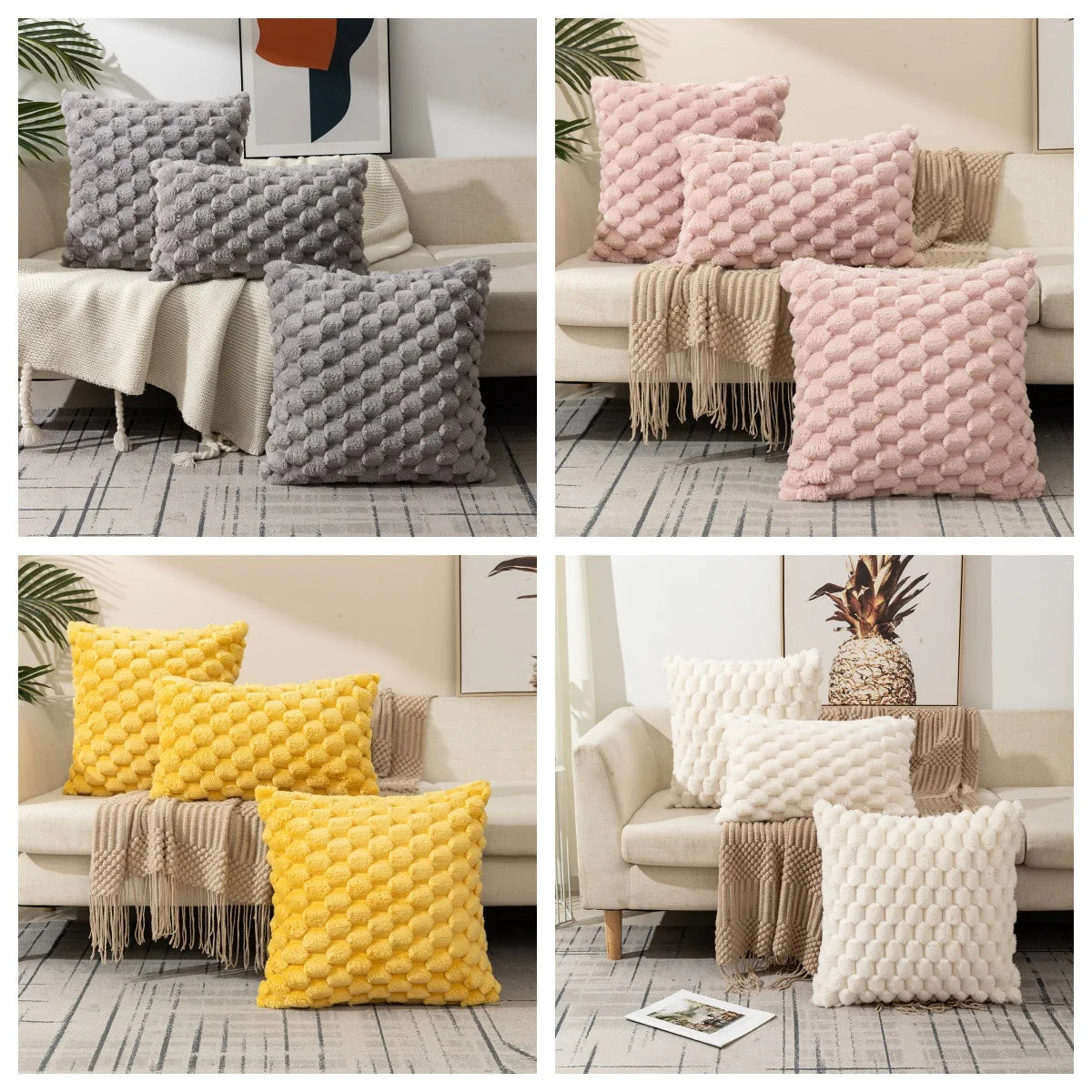 Housse de coussin Velours Bulles