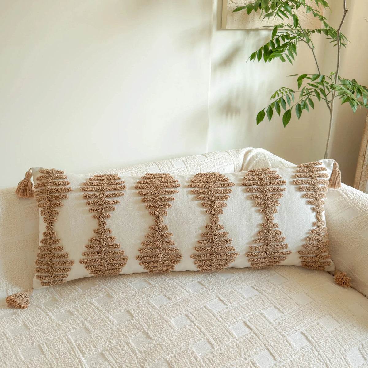 Housse de coussin Lettres Bohème - Motif N (35x90cm)