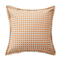 Housse de coussin Pied-de-Poule Coton - Orange