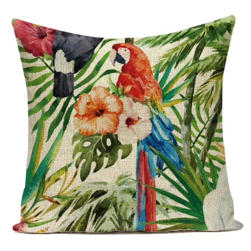 Housse de coussin Feuilles Tropicales - Motif 5