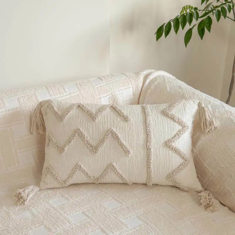 Housse de coussin Lettres Bohème - Motif J (30x50cm)