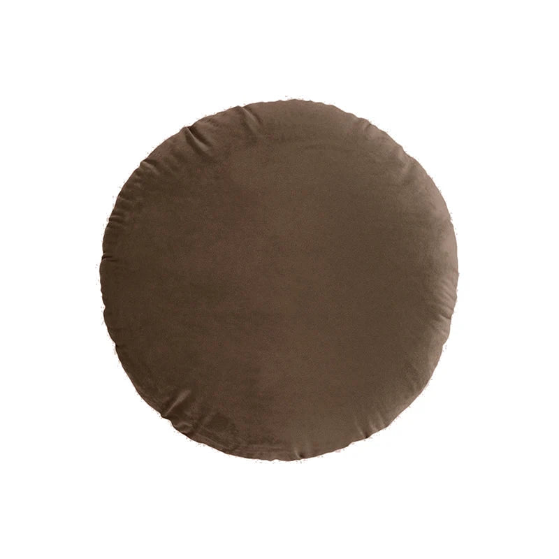 Housse de coussin Ronde Velours - Café