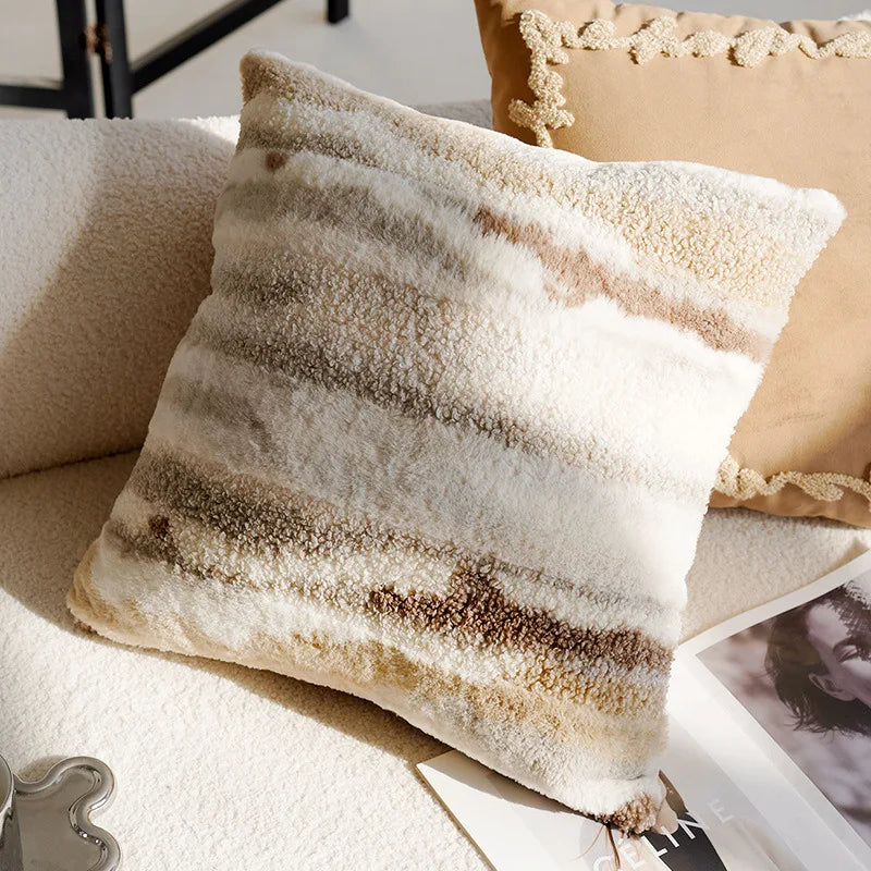 Housse de coussin Pois Nordique Marron - Motif 5 (45x45cm)