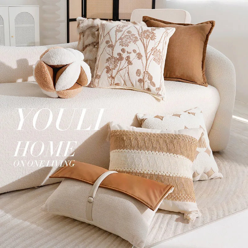 Housse de coussin Collection Beige & Caramel