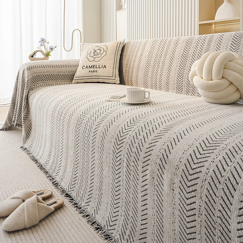 Duo Plaid Chevron Arête de Poisson