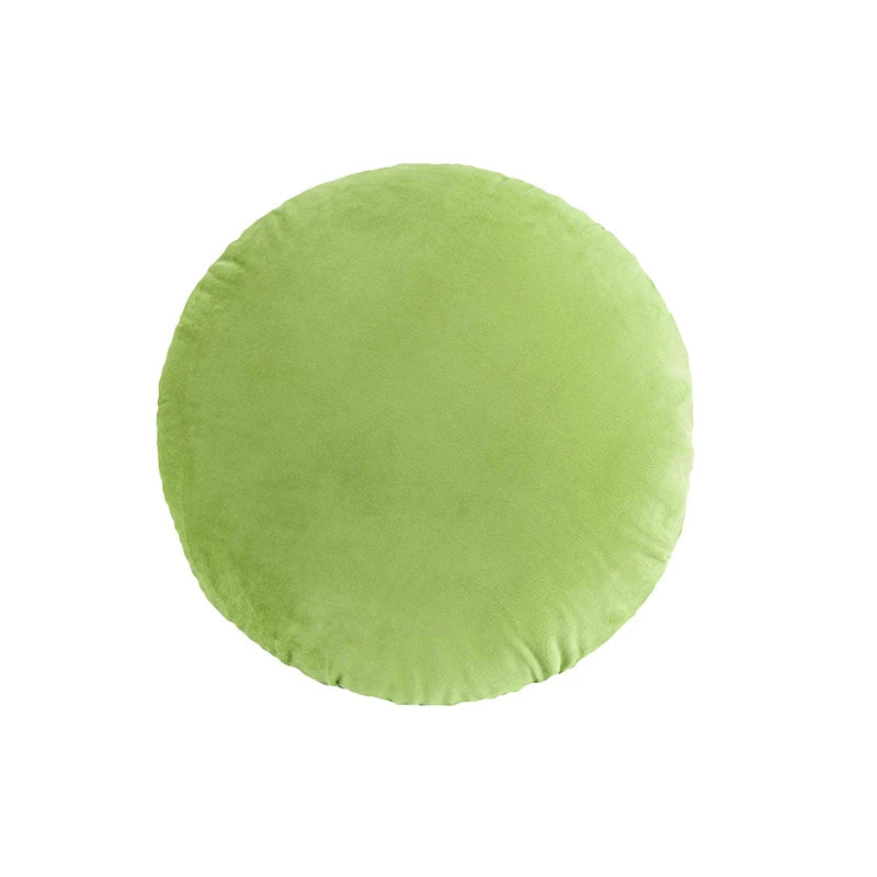 Housse de coussin Ronde Velours - Vert Clair