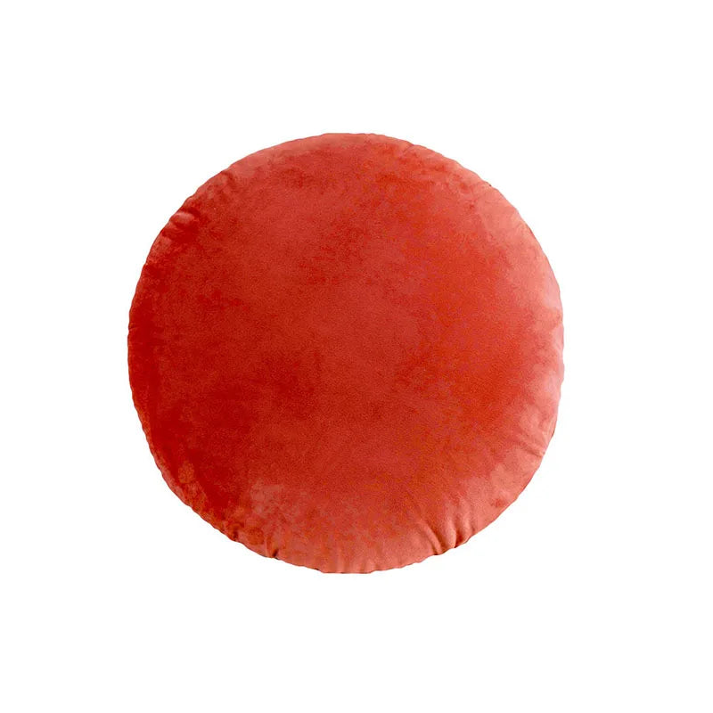Housse de coussin Ronde Velours - Orange