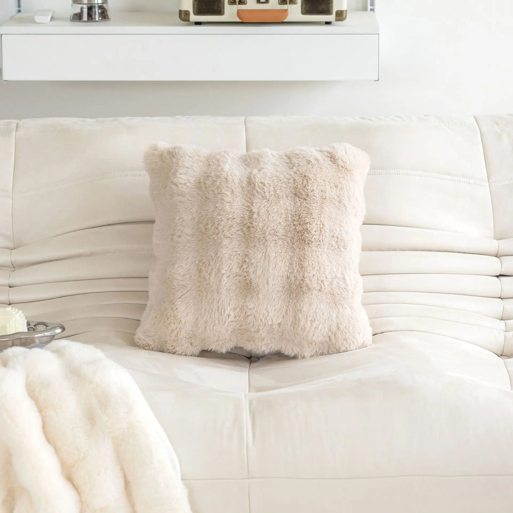 Housse de coussin Peluche Bulles - Kaki