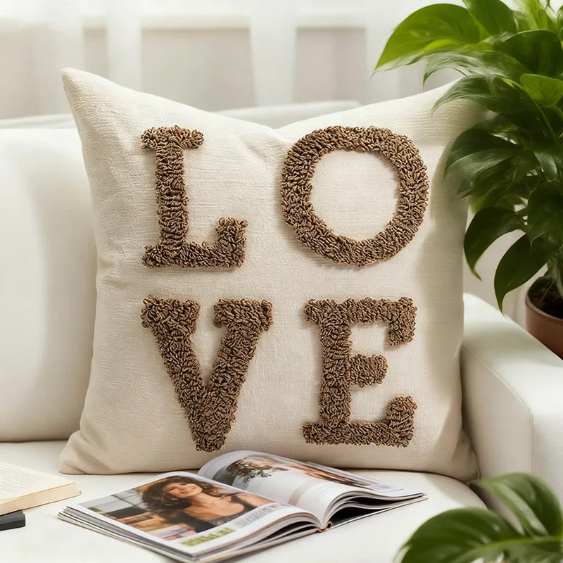 Housse de coussin Lettres Bohème - Motif D (45x45cm)