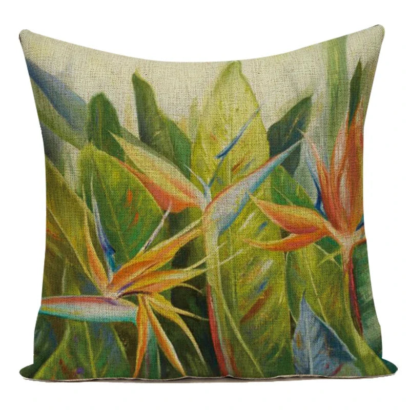 Housse de coussin Feuilles Tropicales - Motif 16