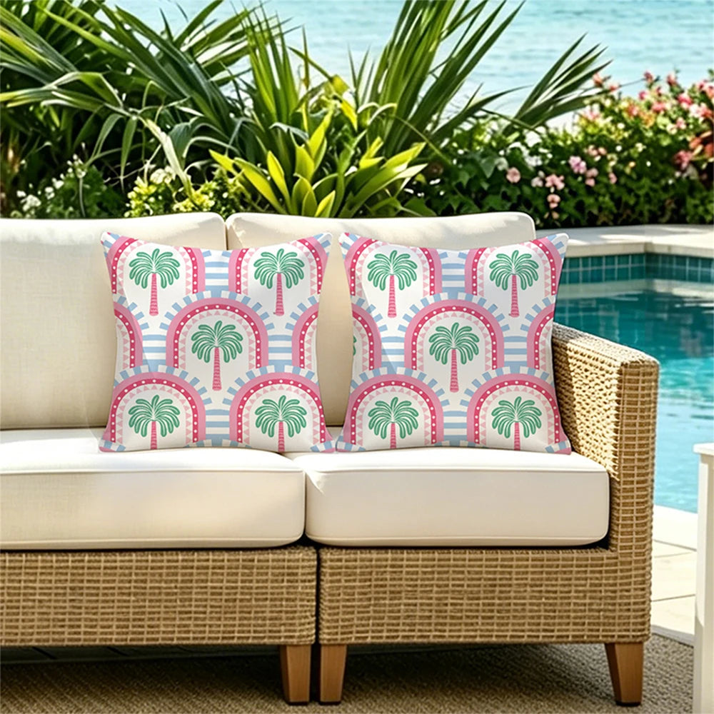 Lot de 2 Housses de Coussin Good Vibe - Palmiers