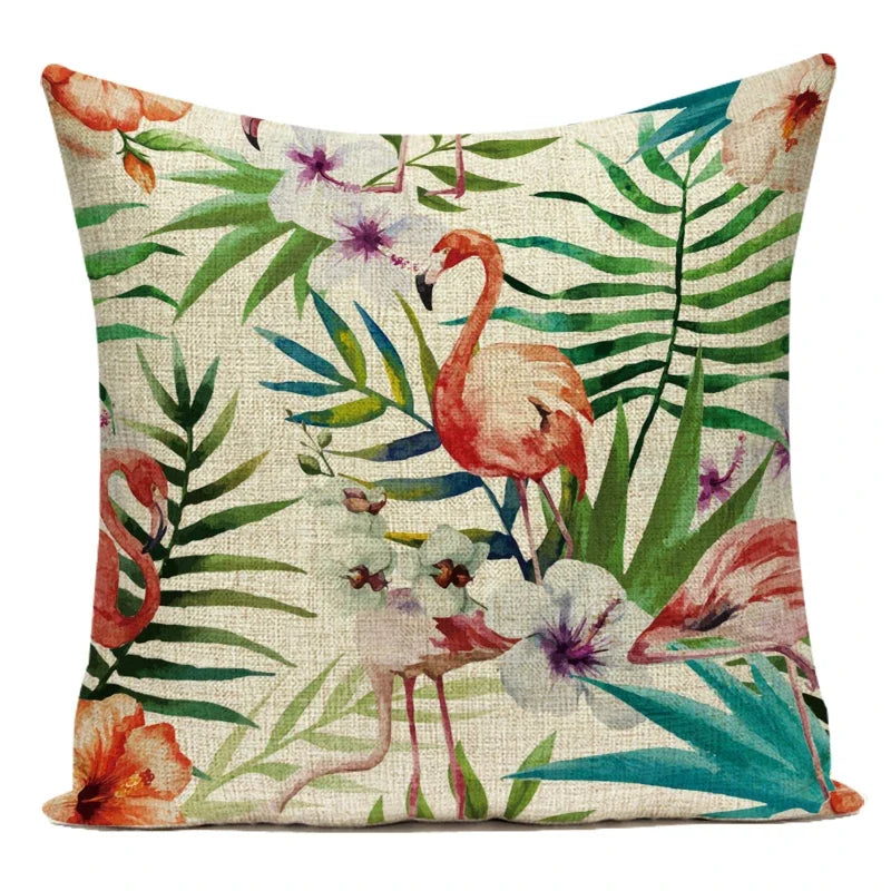 Housse de coussin Feuilles Tropicales - Motif 4