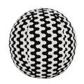 Coussin Boule Sphérique Peluche - Chevron Noir & Blanc