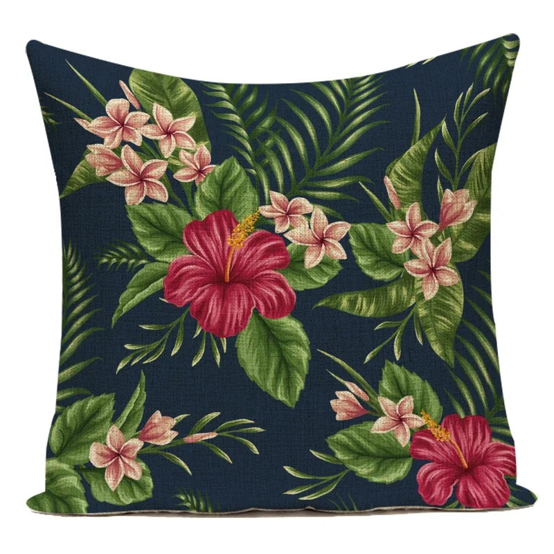 Housse de coussin Feuilles Tropicales - Motif 7