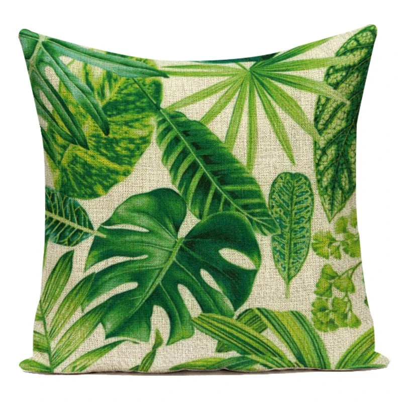 Housse de coussin Feuilles Tropicales - Motif 6