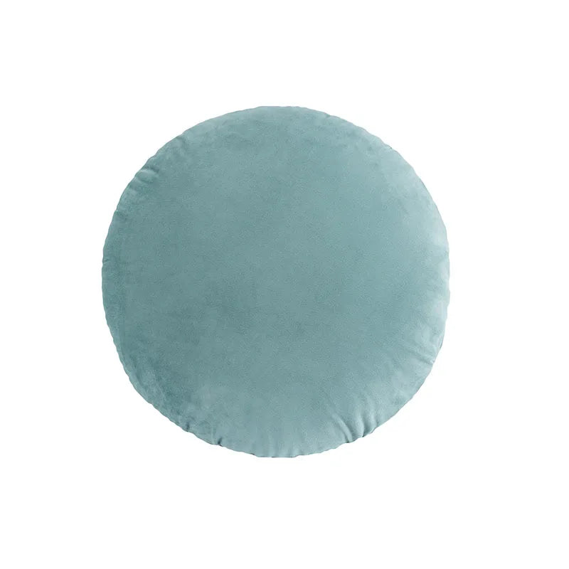 Housse de coussin Ronde Velours - Vert d'Eau