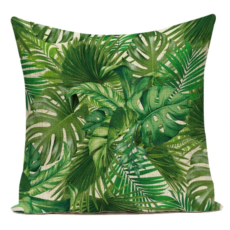Housse de coussin Feuilles Tropicales - Motif 10