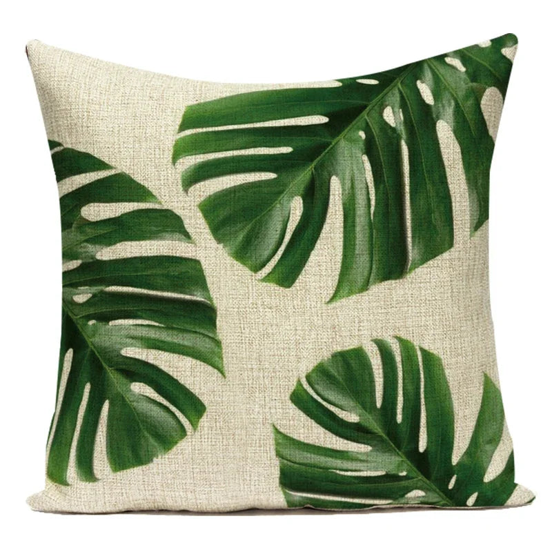 Housse de coussin Feuilles Tropicales - Motif 17