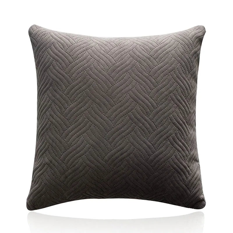 Housse de coussin Velours Couleur Unie - Gris Foncé
