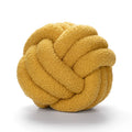 Coussin Boule Nouée Bouclette - Jaune Moutarde