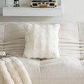 Housse de coussin Peluche Bulles - Blanc
