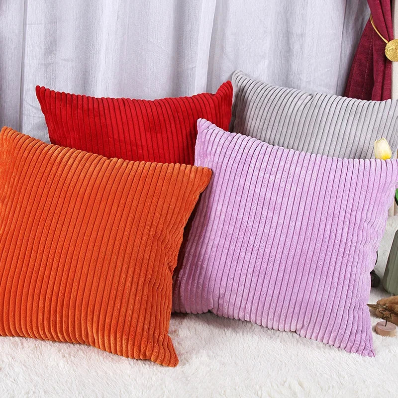 Housse de coussin Velours Côtelé Orange