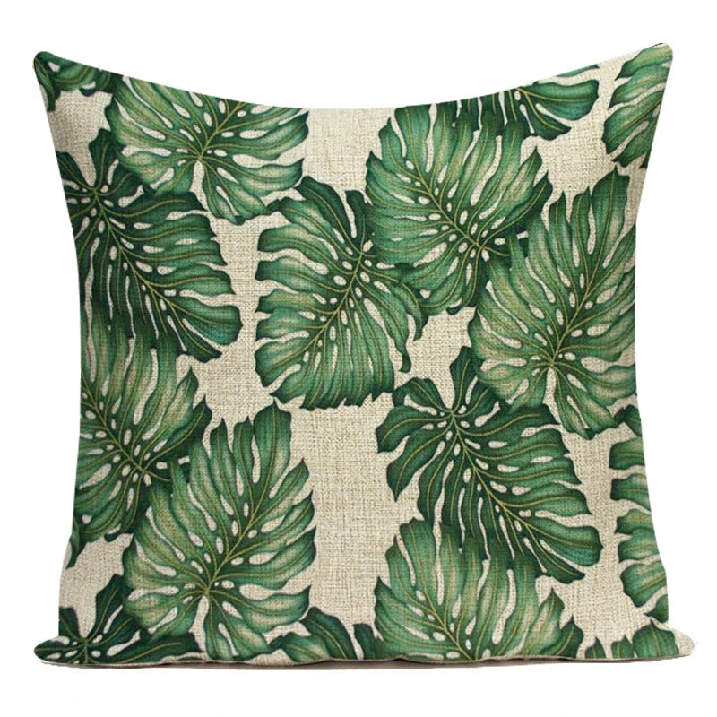 Housse de coussin Feuilles Tropicales - Motif 24
