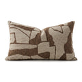 Housse de coussin Jacquard Géométrique Marron Beige - Motif A (30x50cm)