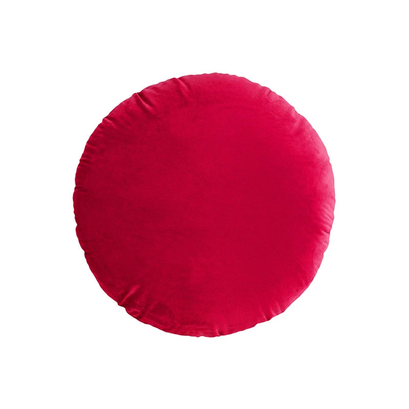 Housse de coussin Ronde Velours - Rouge