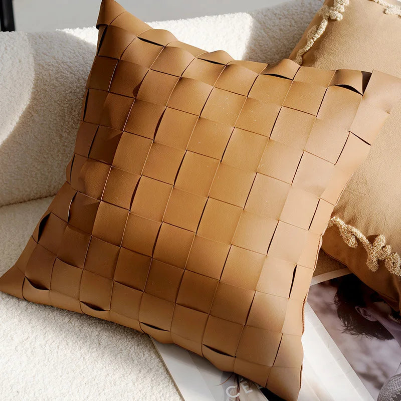 Housse de coussin Pois Nordique Marron - Motif 7 (45x45cm)