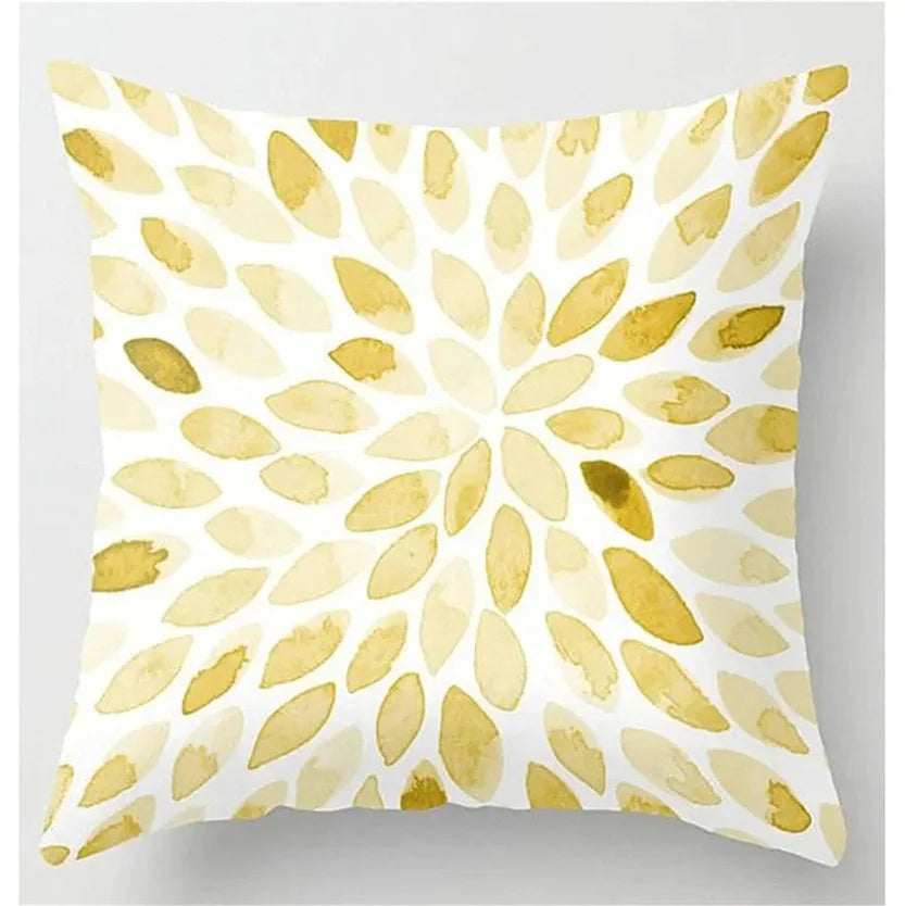 Housse de coussin Feuilles Dorées - Motif 3
