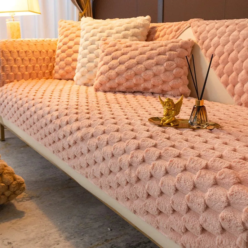 Plaid Cocooning Bouclette - Rose