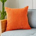 Housse de coussin Velours Côtelé Orange