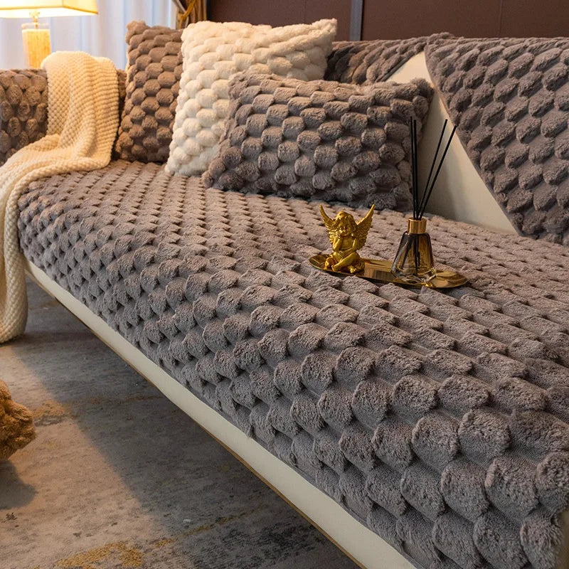 Plaid Cocooning Bouclette - Gris