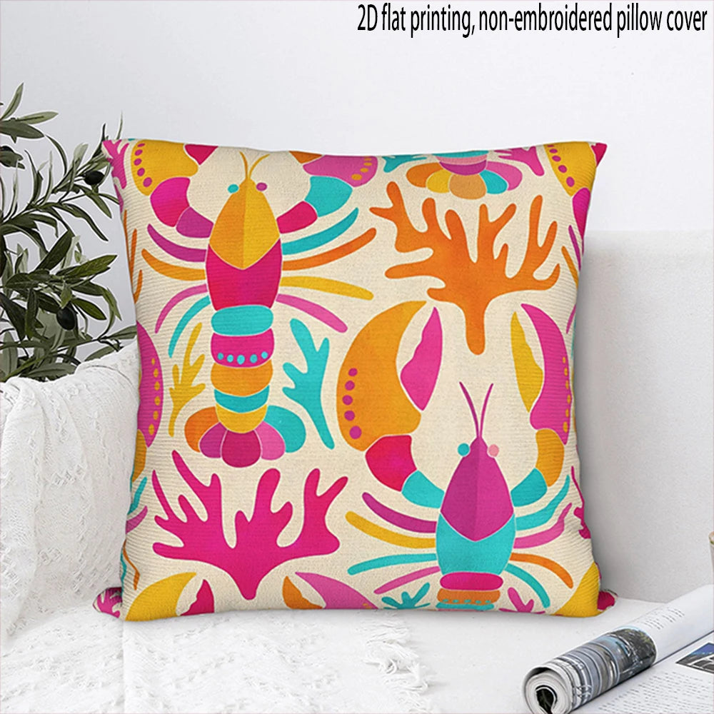 Housse de coussin Vie Marine Côtière - Motif 11