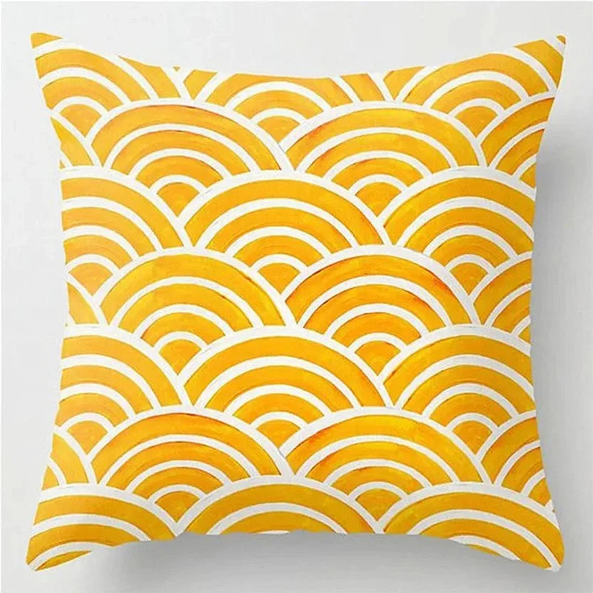 Housse de coussin Feuilles Dorées - Motif 4