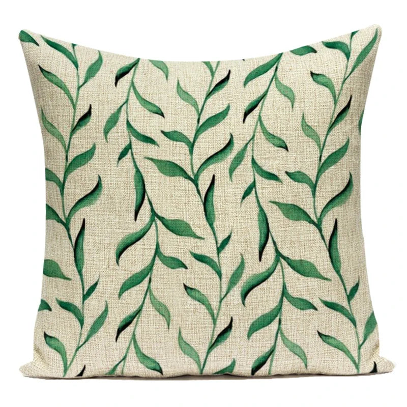 Housse de coussin Feuilles Tropicales - Motif 15