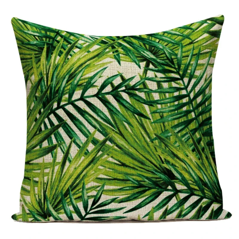 Housse de coussin Feuilles Tropicales - Motif 22