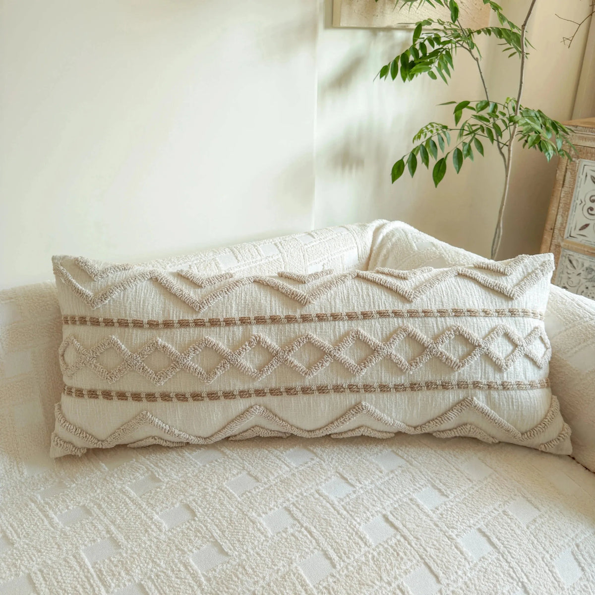 Housse de coussin Lettres Bohème - Motif M (35x90cm)