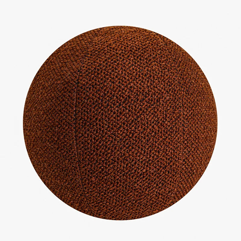 Coussin Boule Sphérique Peluche - Marron