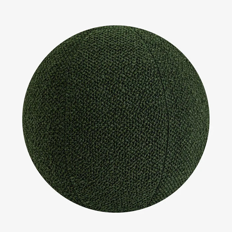 Coussin Boule Sphérique Peluche - Vert Foncé