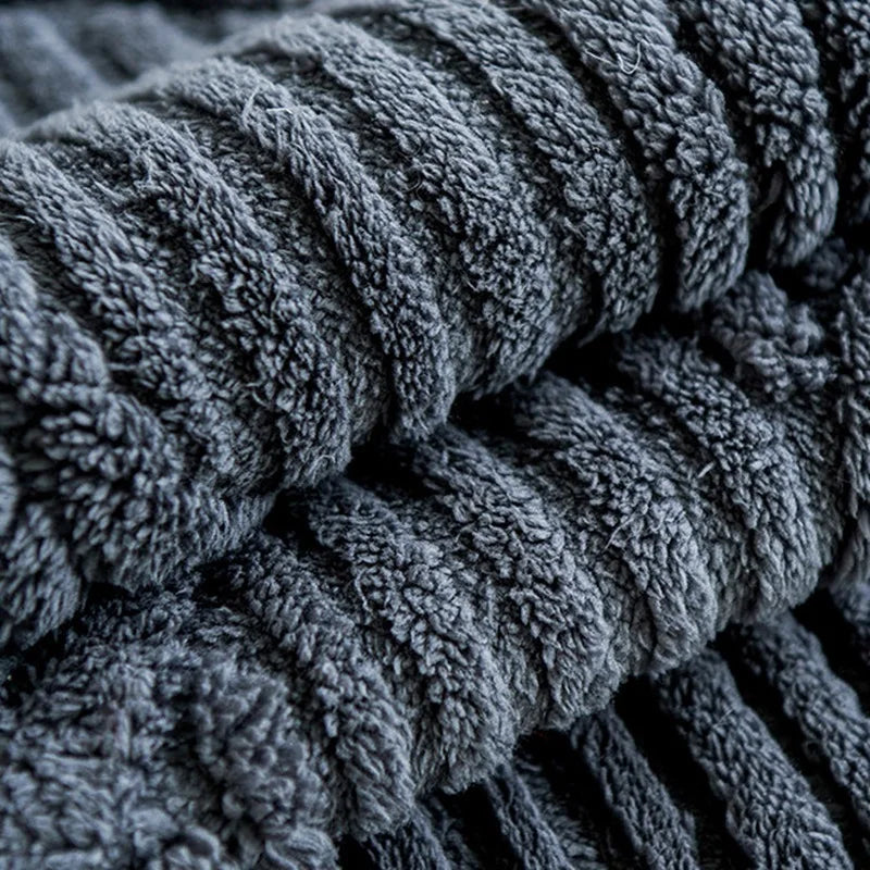 Plaid Douceur Côtelé - Gris Foncé