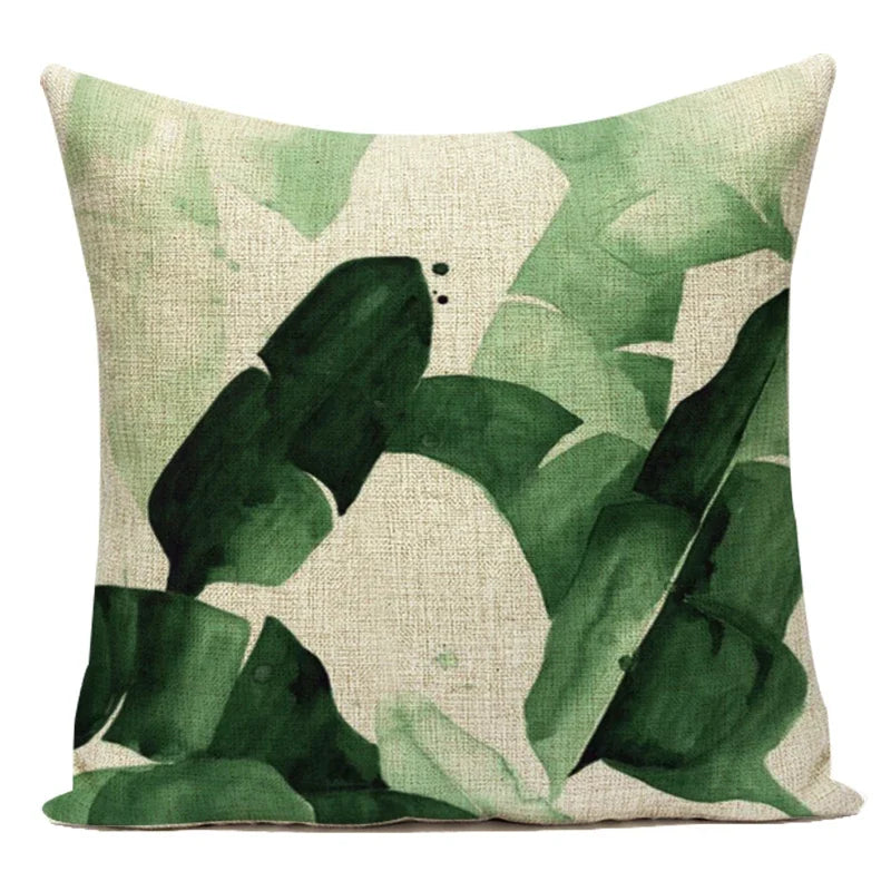 Housse de coussin Feuilles Tropicales - Motif 20