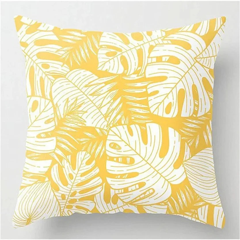Housse de coussin Feuilles Dorées - Motif 1