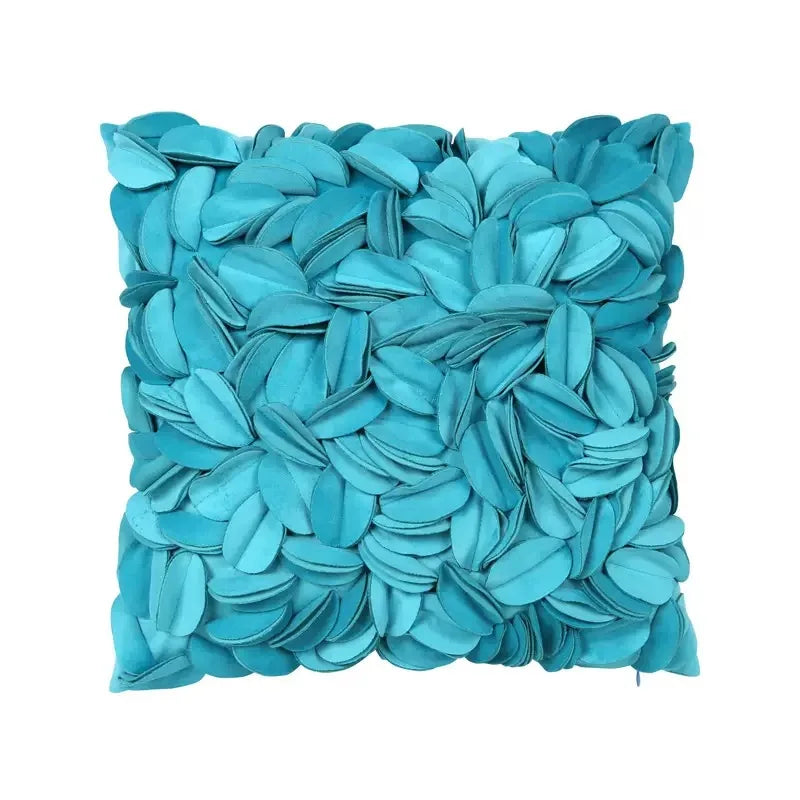 Housse de coussin Pétales 3D - Turquoise