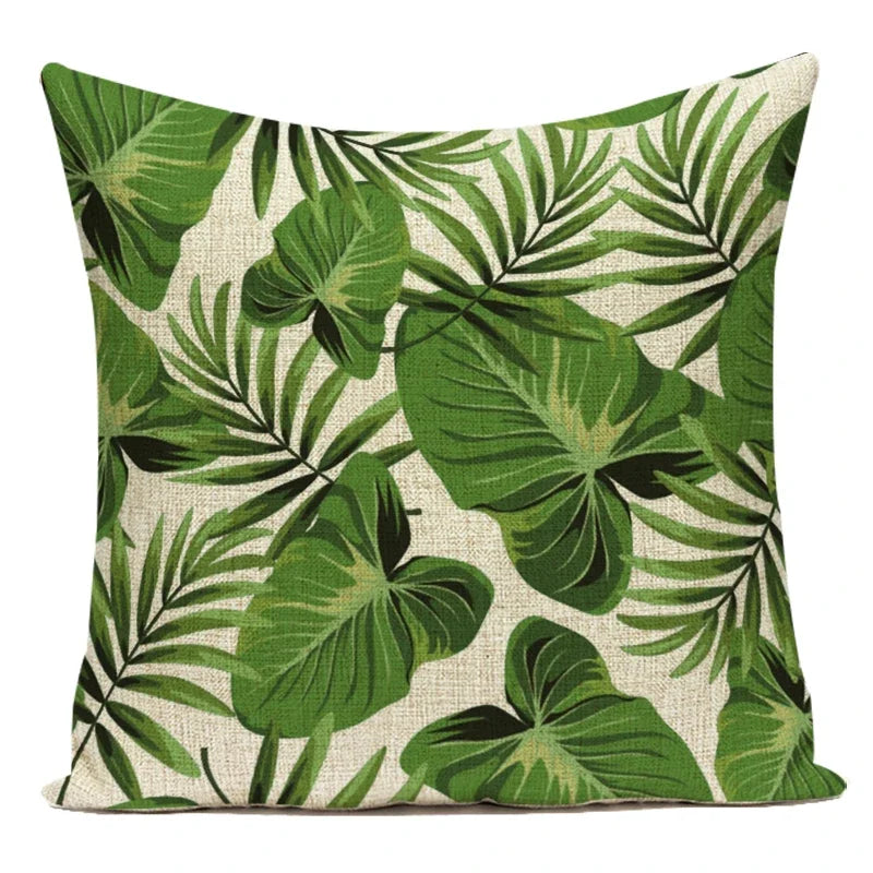 Housse de coussin Feuilles Tropicales - Motif 23